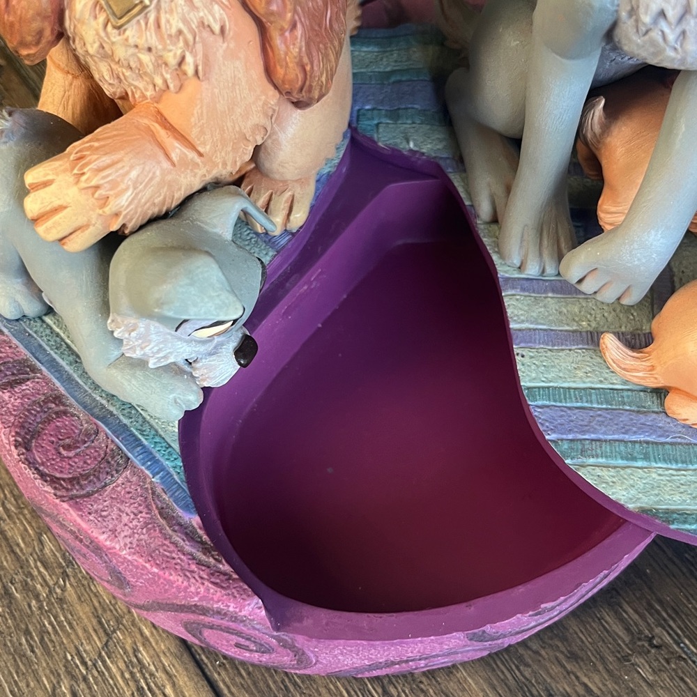 Disney Markrita Lady & The Tramp Figurine Rare VTG Disney Gallery Trinke-Box - Picture 6 of 17